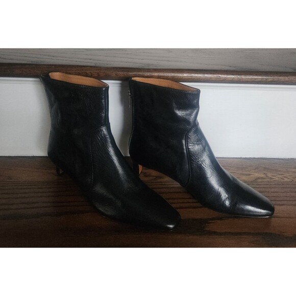 Madewell The Dimes Kitten-Heel Boot in Crinkle Leather NN026 Size 7-Display-$218 - Picture 16 of 16